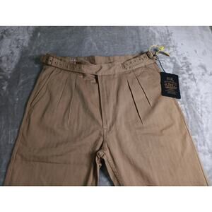 NWT Red Tornado Pleated Chino Pants Mens 38w x 29l Khaki
